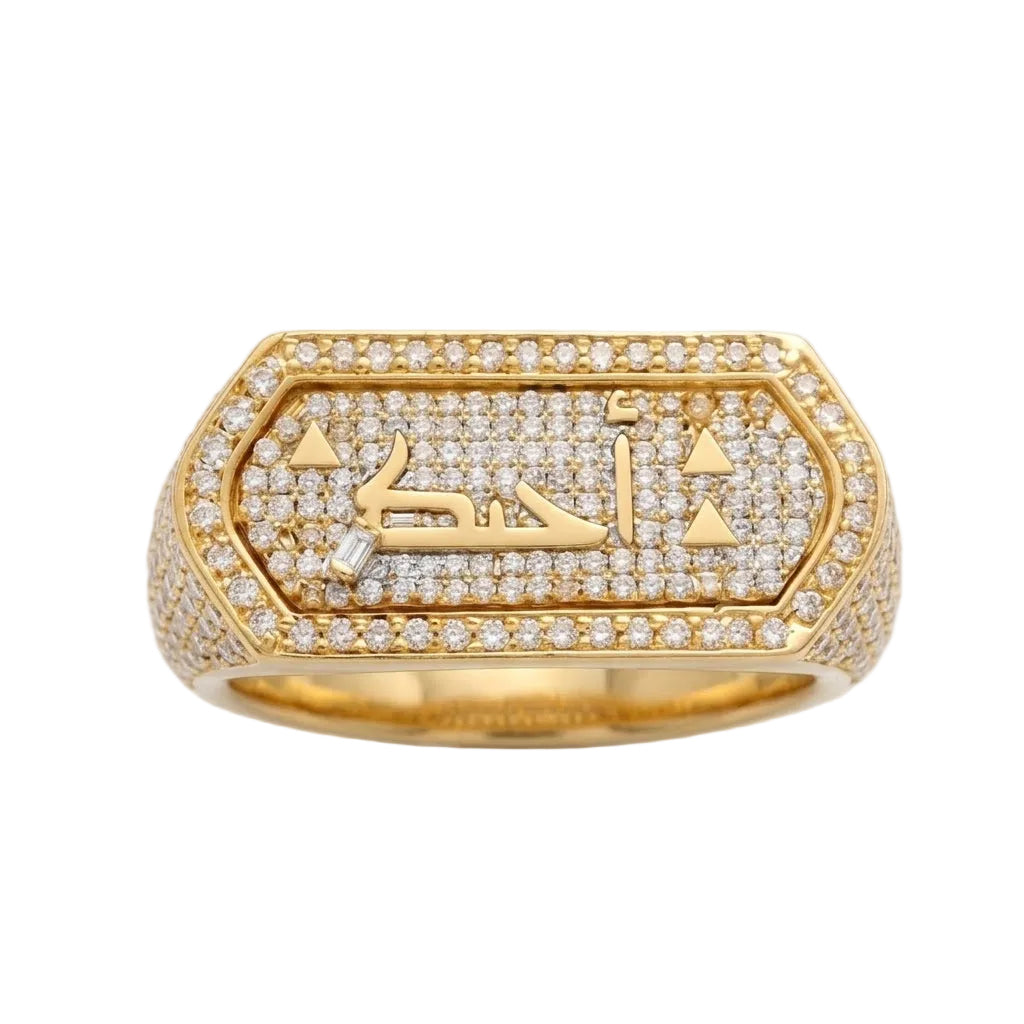 Tales & Treasures-  Love Ring-Paved Diamonds - Yellow Gold