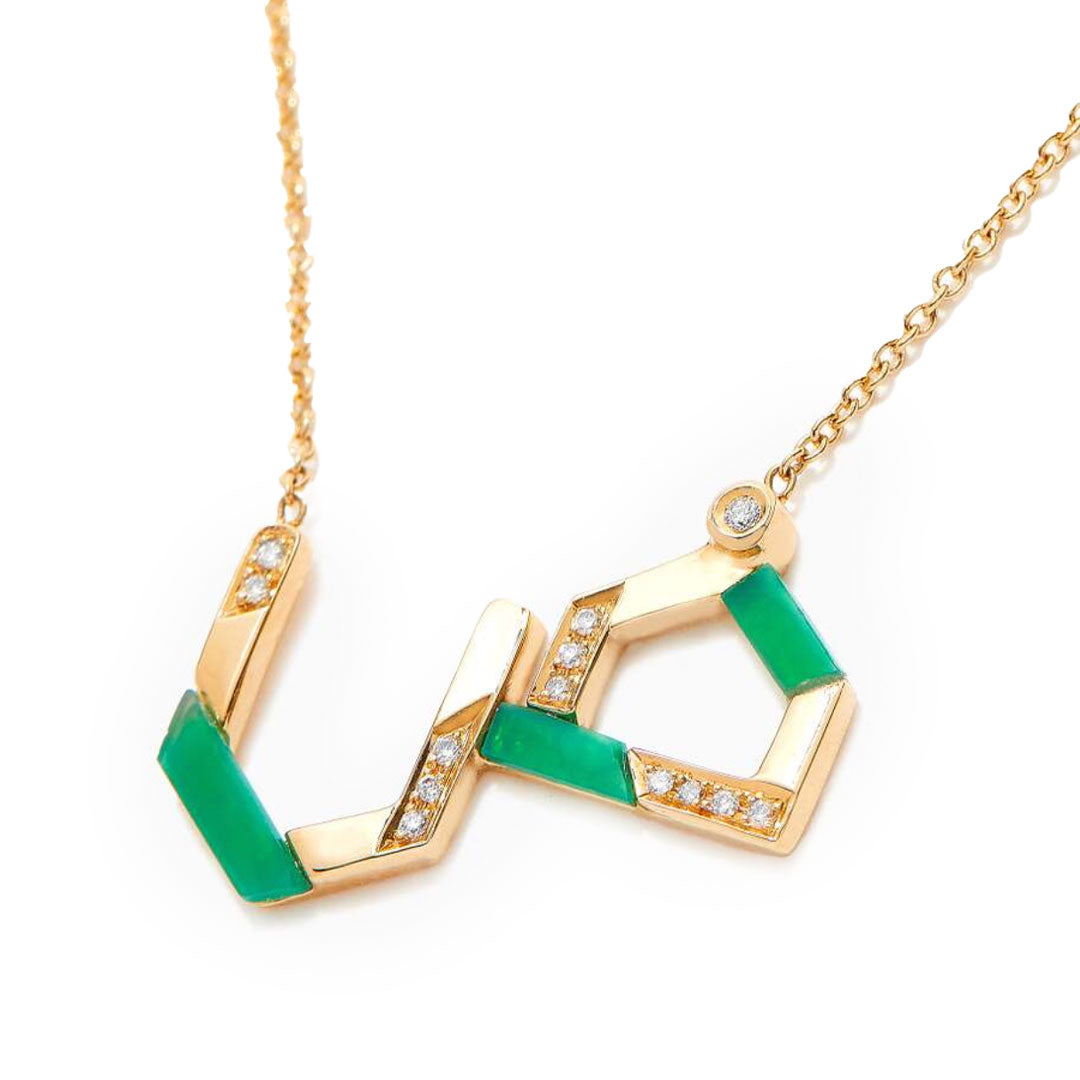 28 Collection Necklace (ض) - Green