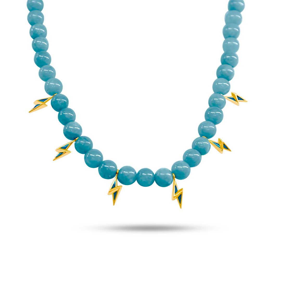 Energy Beaded Necklace - Blue - Charmaleena Jewellery