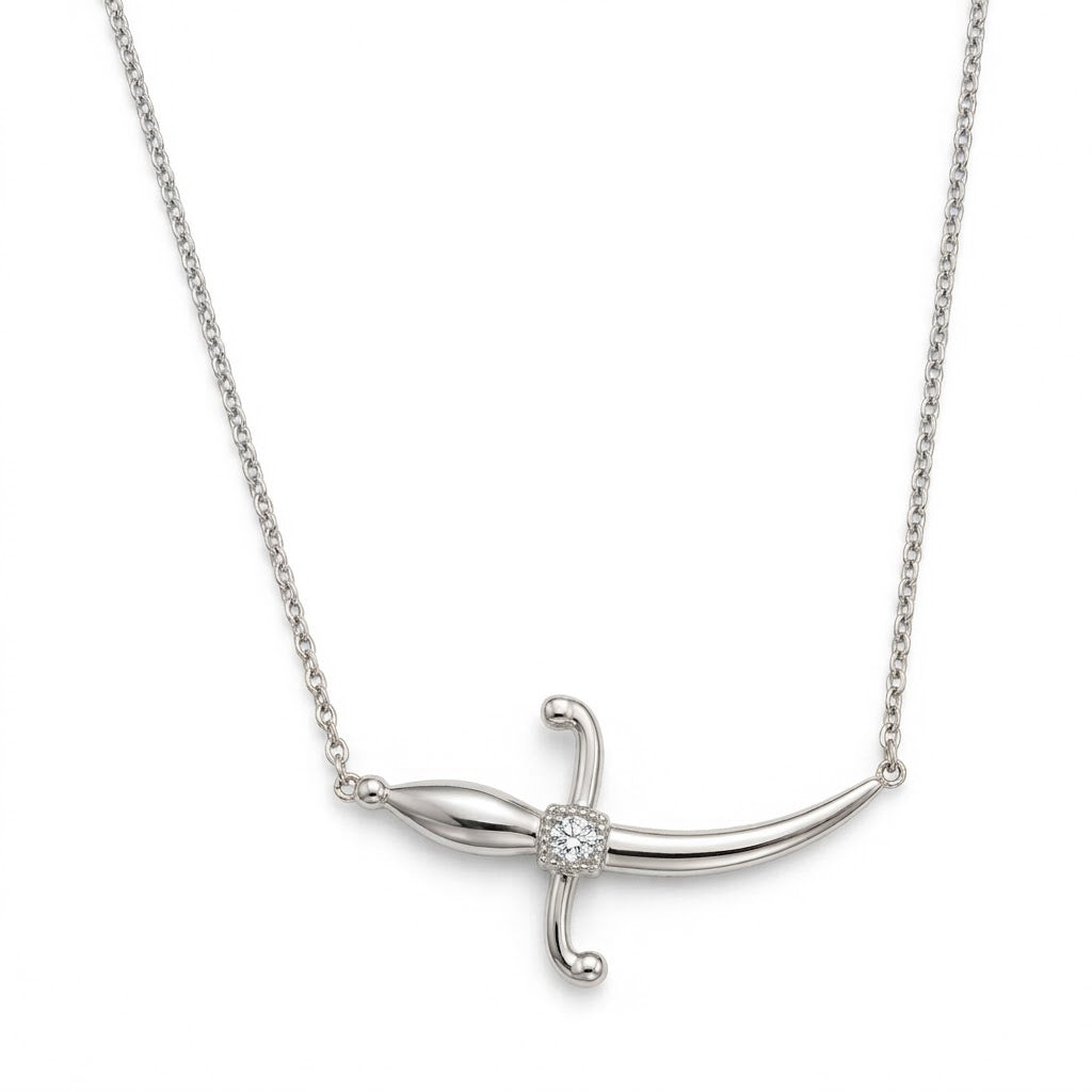 Swords Of Love Necklace - White