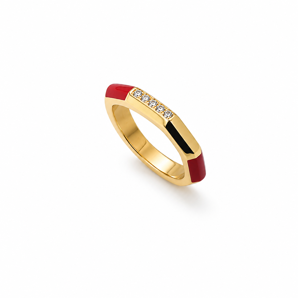 28 Collection Ring - Paved - Yellow - Red