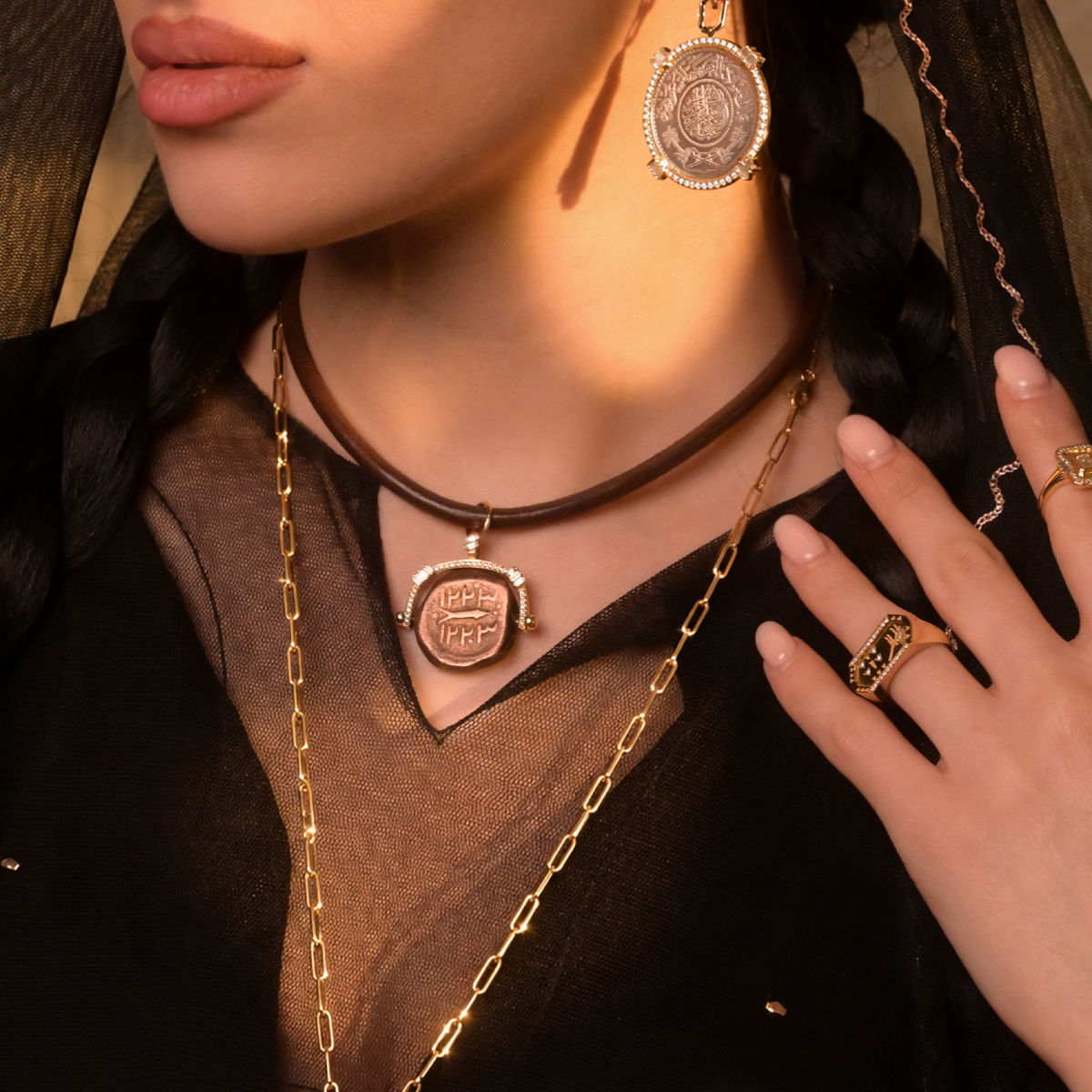 Tales & Treasures - Reversible Coin Pendant - Yellow Gold - Charmaleena Jewellery - Diamond Jewellery - Tales & Treasures