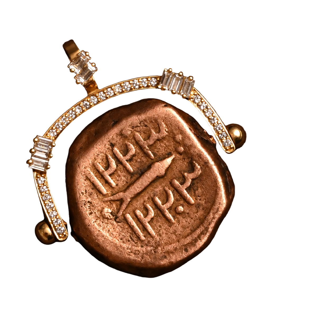 Tales & Treasures - Reversible Coin Pendant - Yellow Gold - Charmaleena Jewellery - Diamond Jewellery - Tales & Treasures