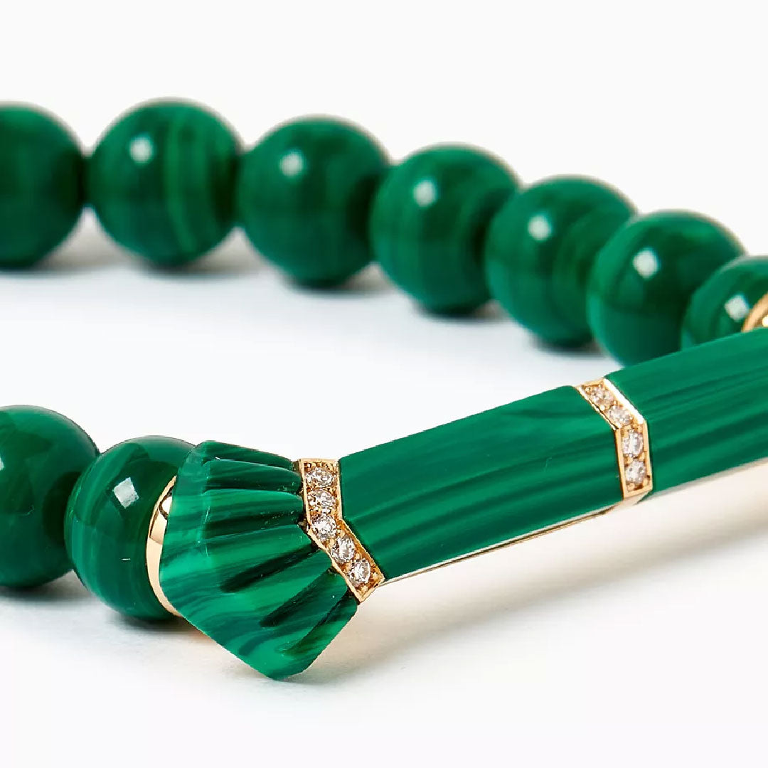 Elements Bead Bracelet - Malachite - Charmaleena Jewellery