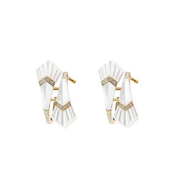 Elements Hoop Earrings - Small - White Mother Of Pearl