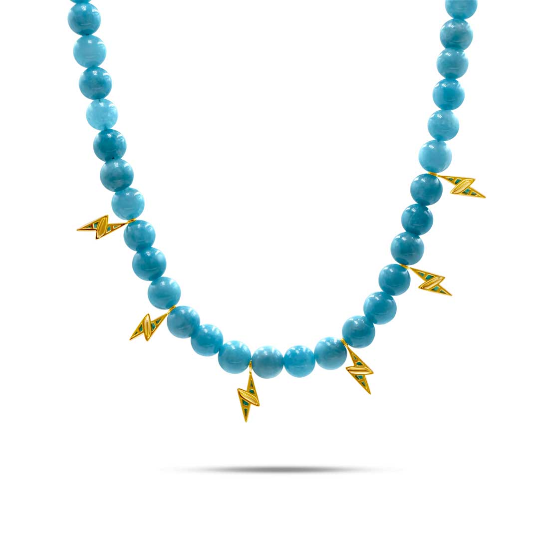 Energy Beaded Necklace - Blue - Charmaleena Jewellery