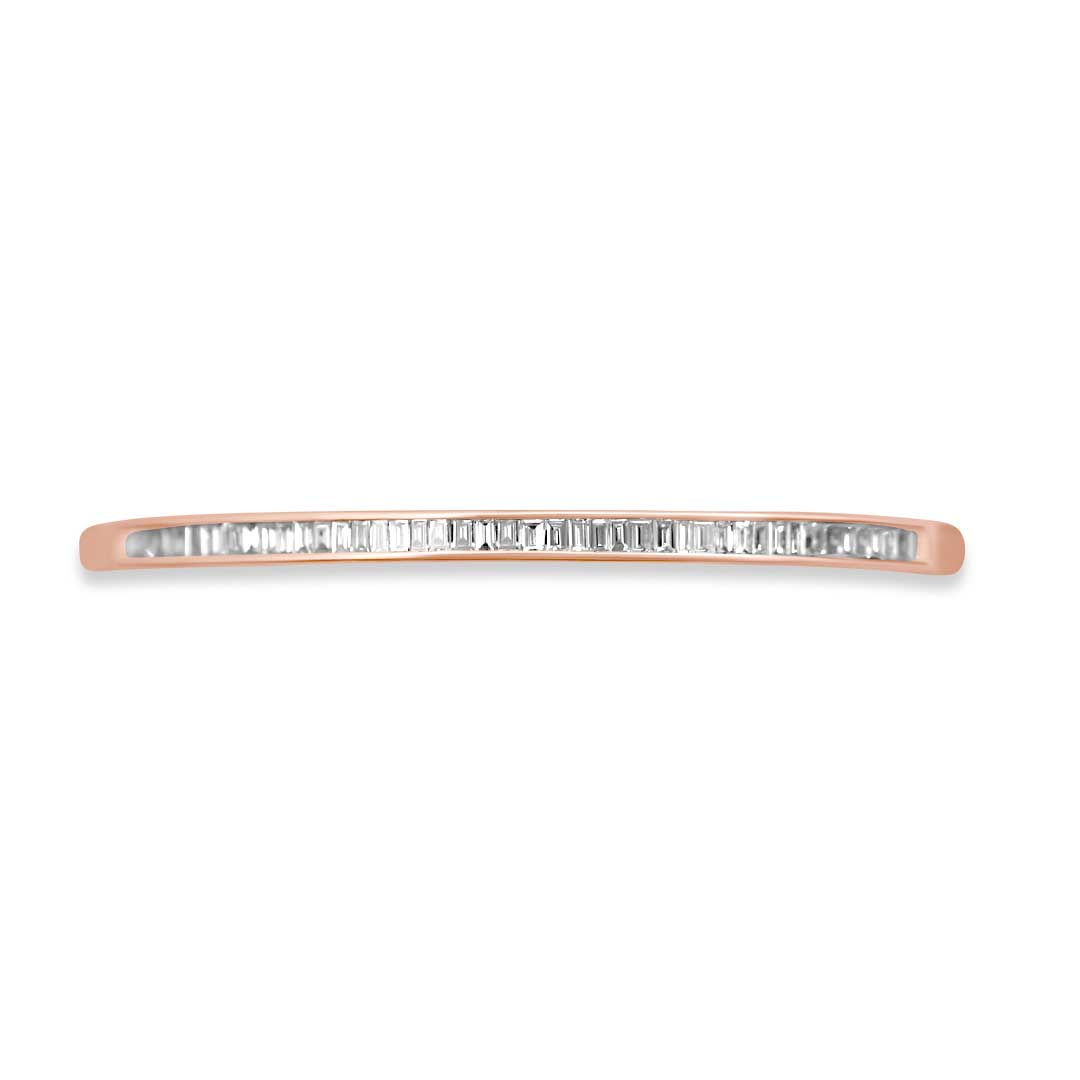 Golden Baguette Bangle - Rose - Charmaleena Jewellery