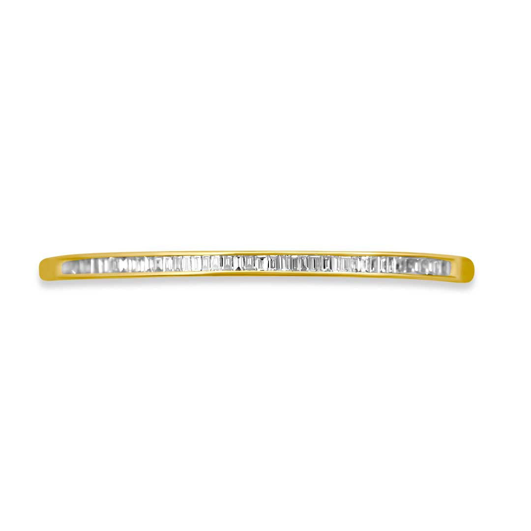 Golden Baguette Bangle - Yellow - Charmaleena Jewellery