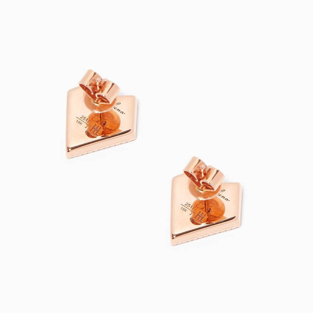 My Heart Earrings - Grey Mother Of Pearl - Yellow - Charmaleena Jewellery
