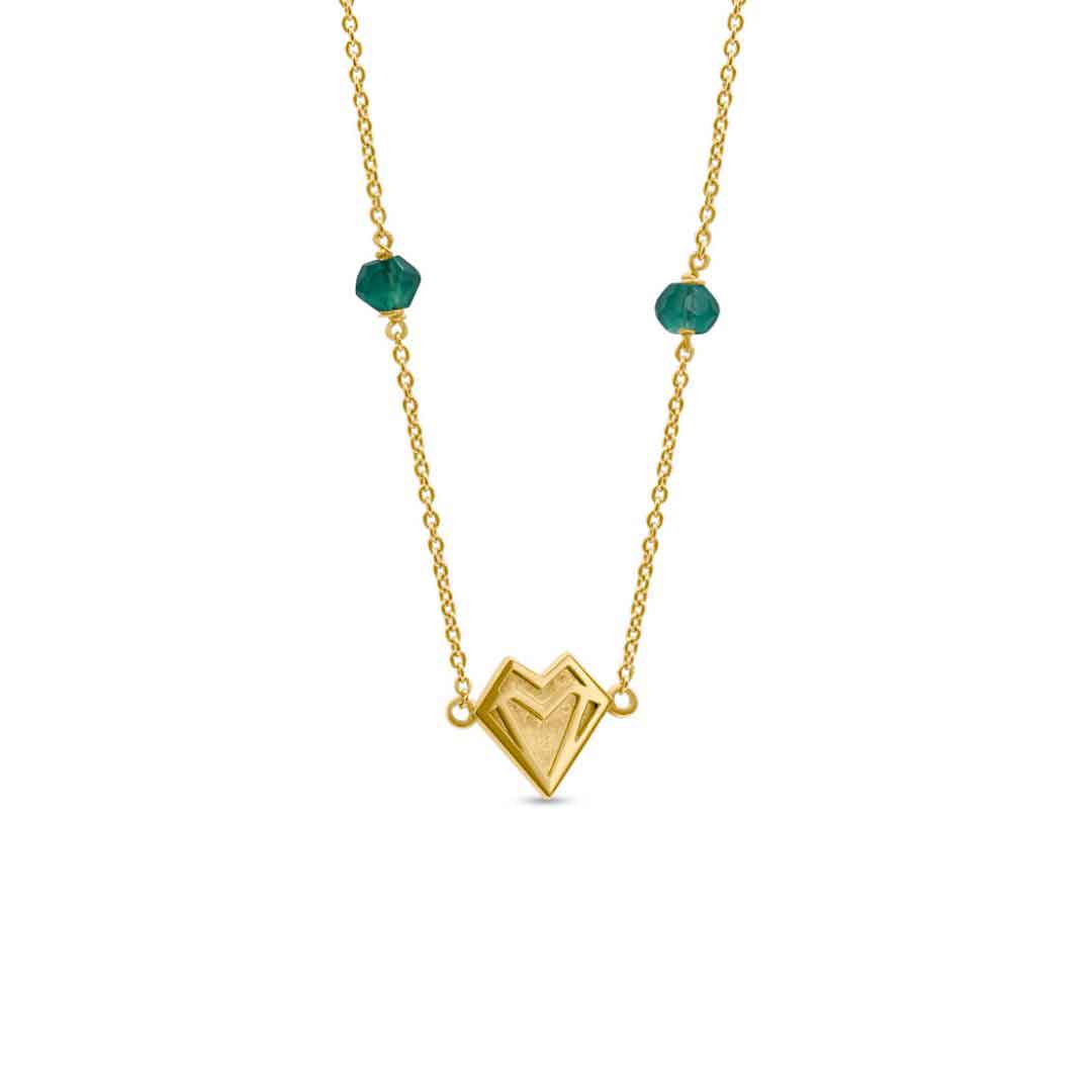 Petite - My My Heart Necklace - Green - Charmaleena Jewellery
