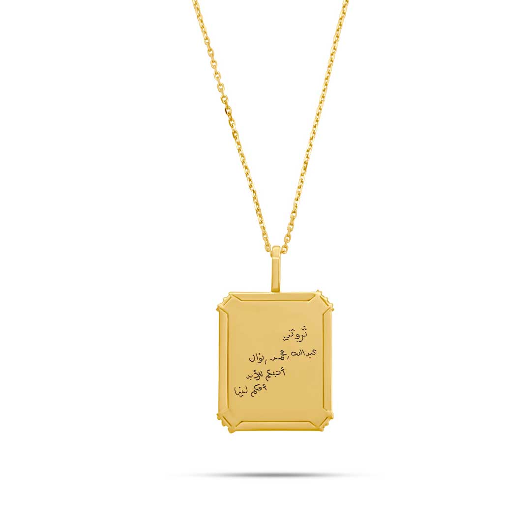 Golden Picture Pendant - Charmaleena Jewellery