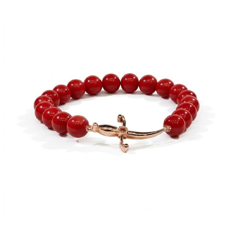 Swords of love- Ruby Bracelet - Yellow Gold