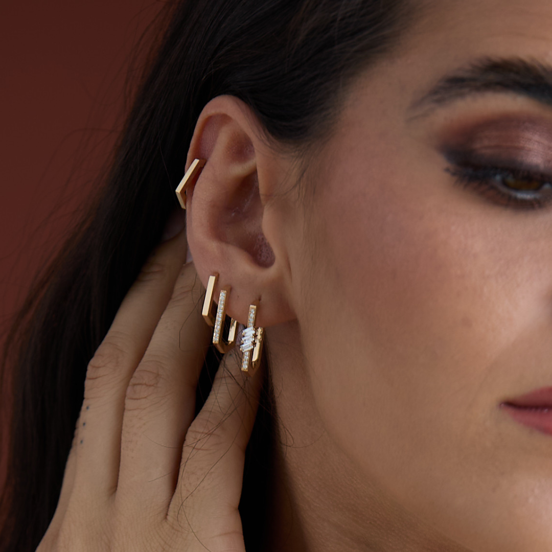 Golden Classic Earrings-Without Diamonds (Yellow Gold)