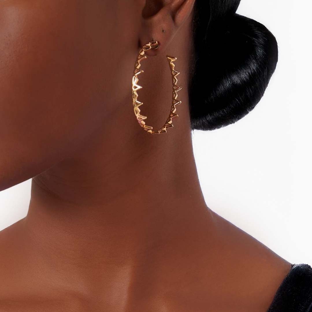 My Star- Hoop Earrings - Yellow - Charmaleena Jewellery