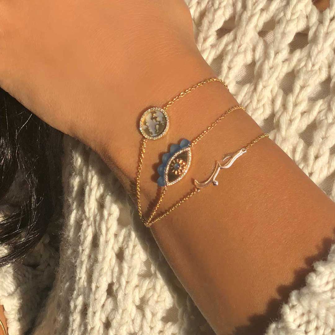 Ca-­Love-­Graphy Love Bracelet Yellow Gold - Charmaleena Jewellery