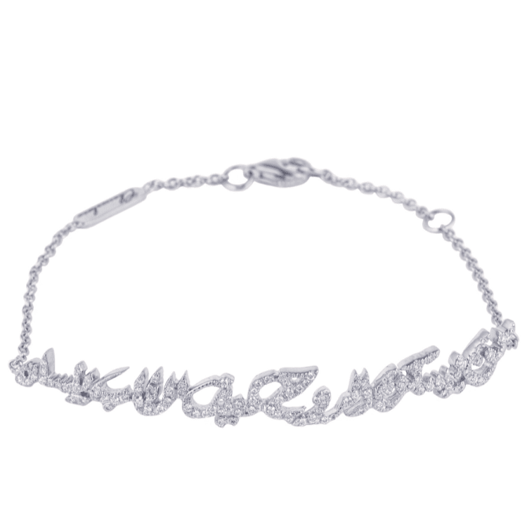 Ca-love-graphy Half Poem Bangle - White - Charmaleena Jewellery