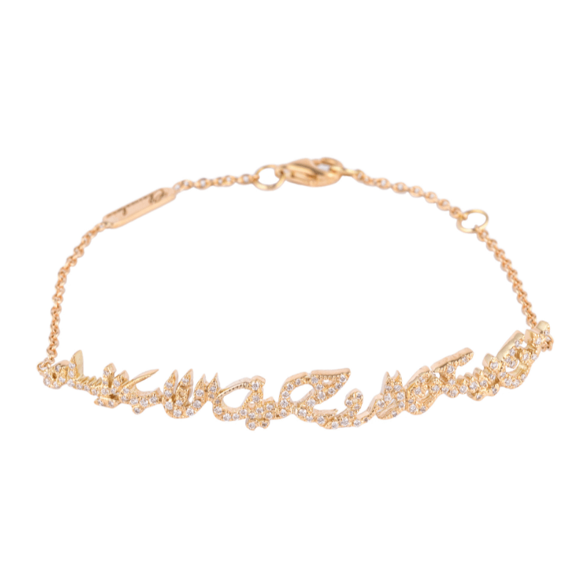 Ca-love-graphy Half Poem Bangle - Yellow - Charmaleena Jewellery