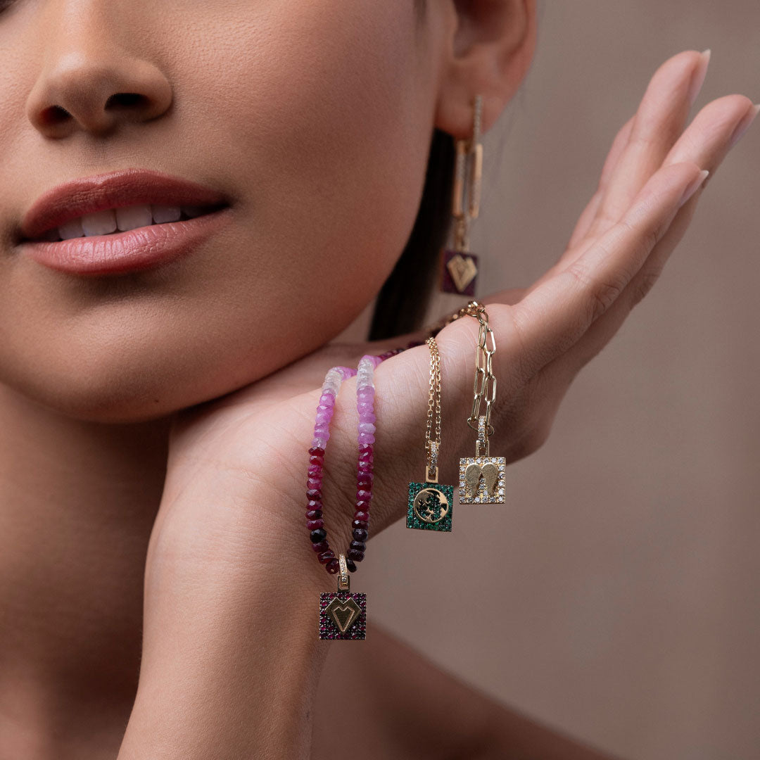 Charmed - Beaded Chains - Ruby - Charmaleena Jewellery