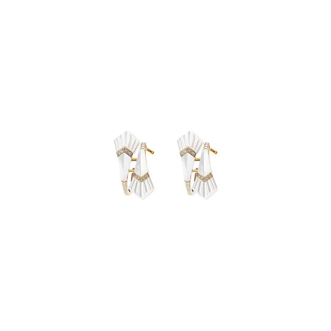 Elements Small Hoop Earrings - White