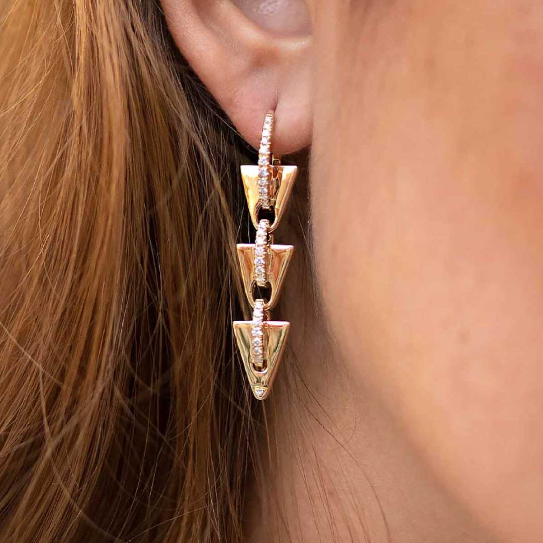 Edges of Nature Earrings - Charmaleena Jewellery