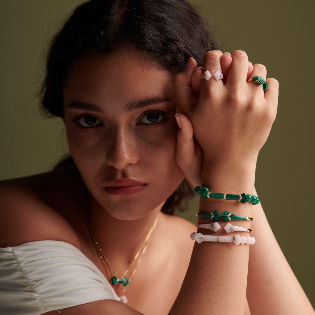 Elements Bangle - Green - Charmaleena Jewellery