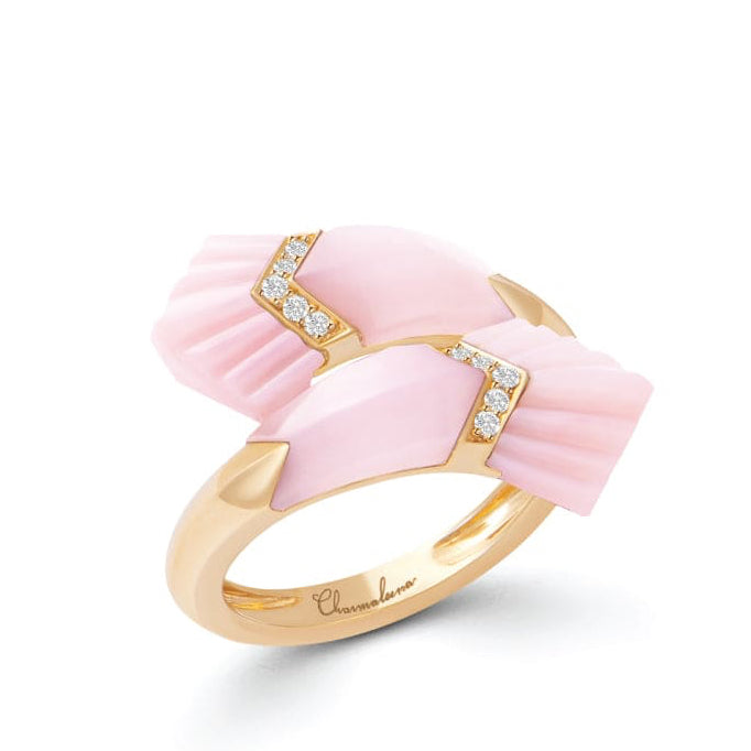Elements Double Ring - Pink - Charmaleena Jewellery