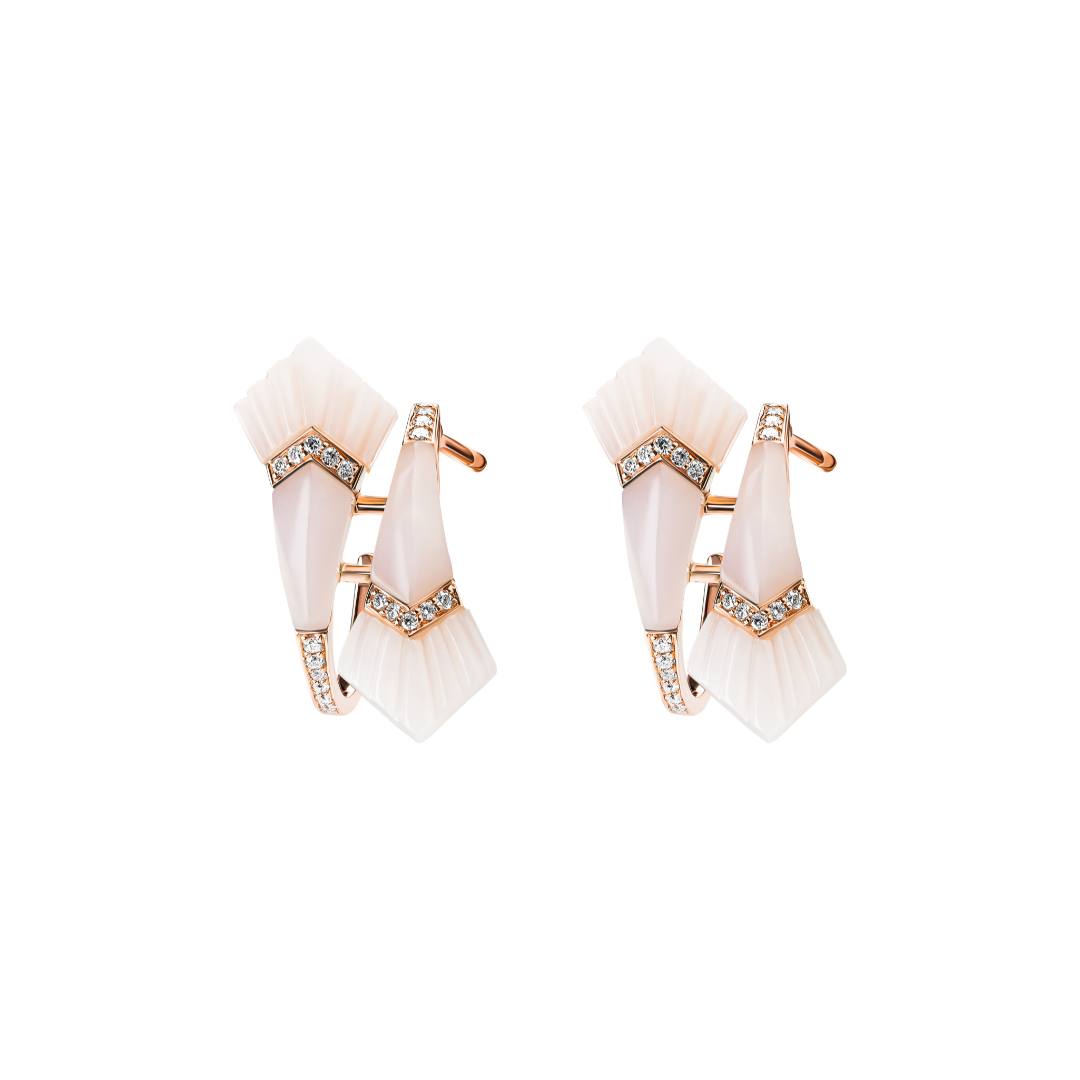 Elements Medium Hoop Earrings - Pink - Charmaleena Jewellery