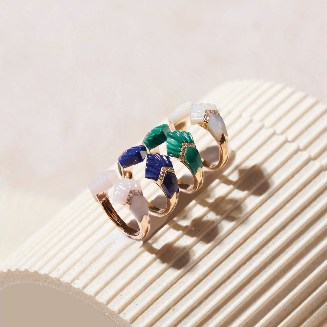 Elements Ring - Green - Charmaleena Jewellery