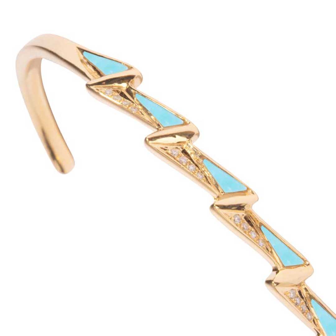 Energy Cuff Bracelet - Turquoise - Charmaleena Jewellery