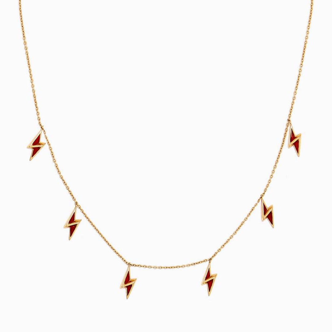 Multi Energy Necklace - Red - Charmaleena Jewellery