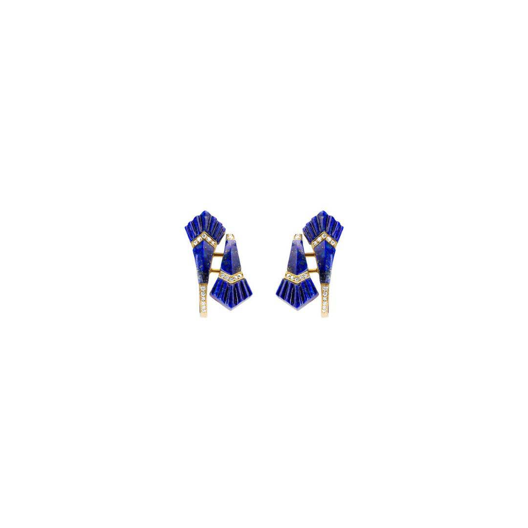 Elements Small Hoop Earrings - Blue