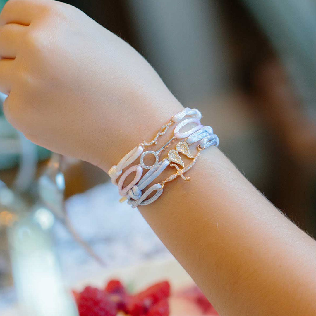 Petite - Swords Of Love Bracelet - Paved - White gold