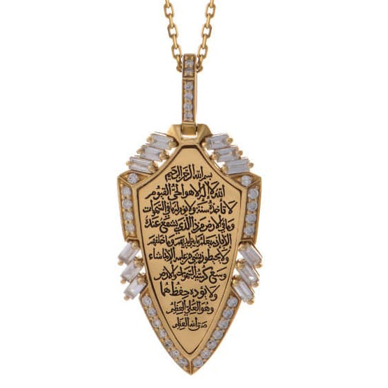 Shield Pendant - Yellow - Charmaleena Jewellery