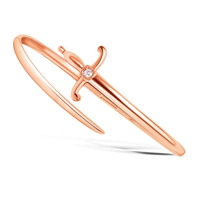 Swords Of Love Cuff Bracelet - Rose - Charmaleena Jewellery