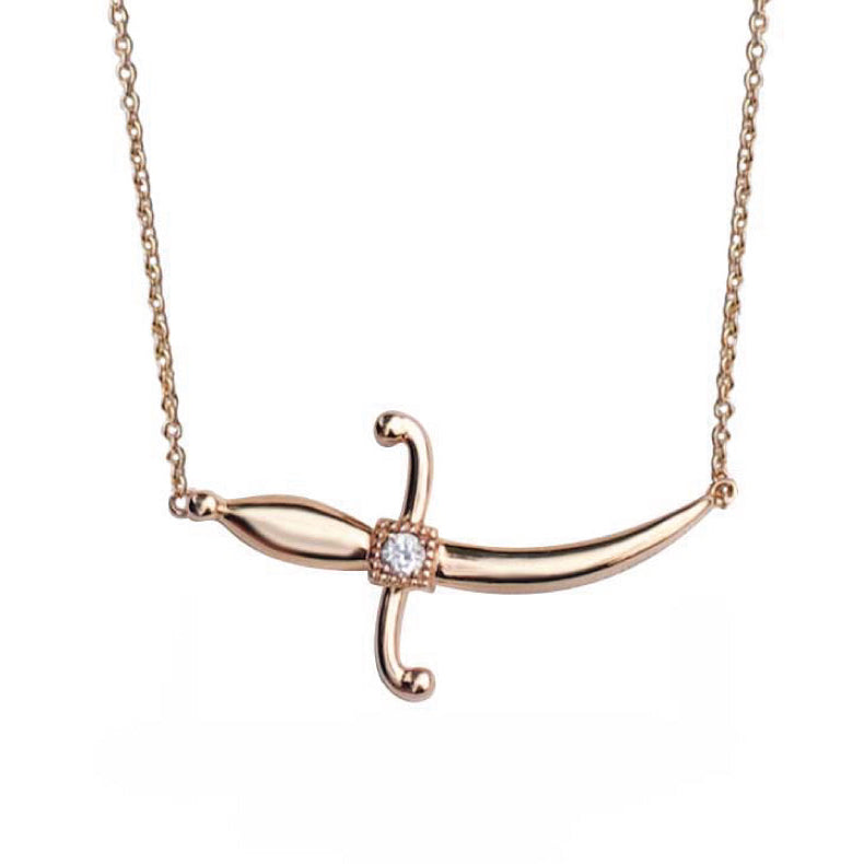 Swords Of Love Necklace - Rose - Charmaleena Jewellery
