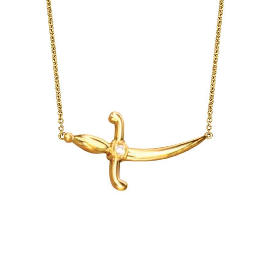 Swords Of Love Necklace - Yellow - Charmaleena Jewellery