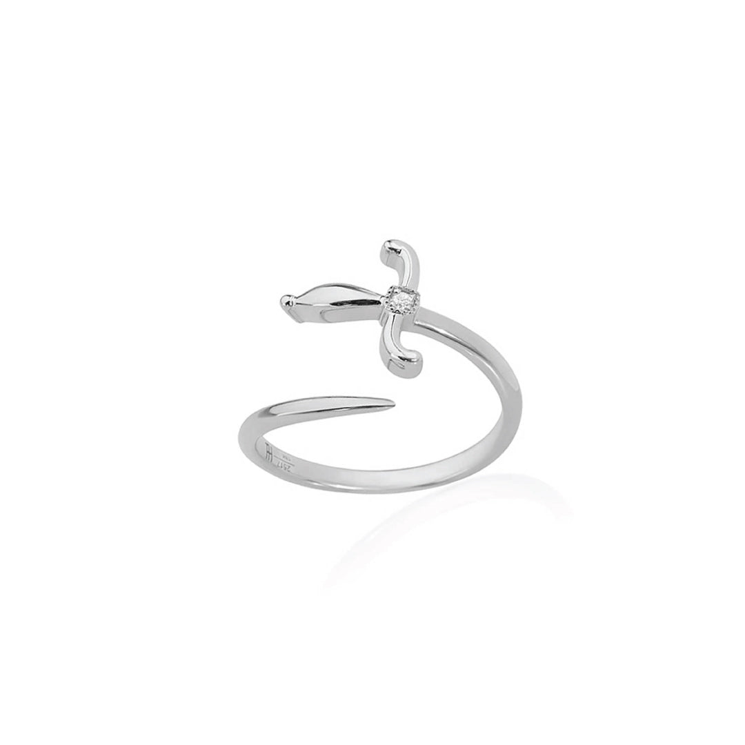 Swords of Love Ring - White - Charmaleena Jewellery