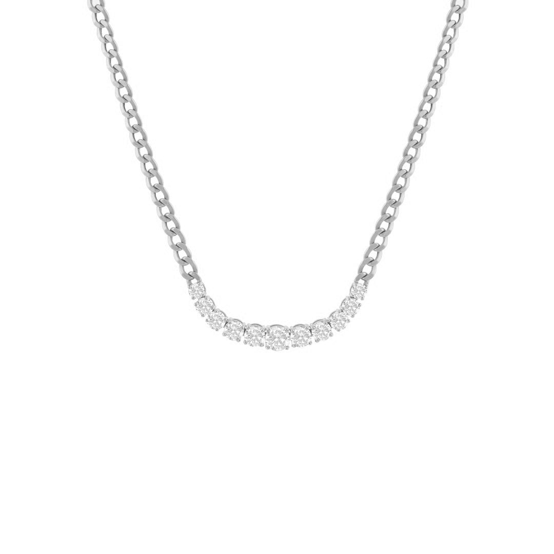 Tennis Necklace - White - Charmaleena Jewellery