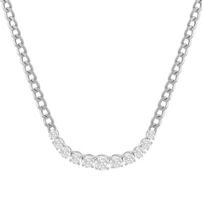 Tennis Necklace - White - Charmaleena Jewellery