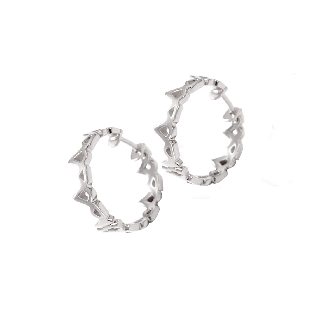 My Star Small Earrings Without Diamonds White Gold